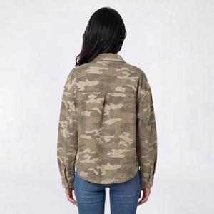Juniors Wallflower Camo Denim Jacket alternate view